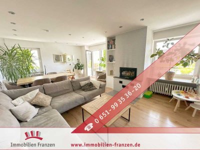 Trier-Ruwer: 121 m² große, moderne EG-Wohnung mit Balkon, Kamin, 2 Stellplätzen und Gartenmitbenutzu
