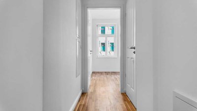 ++ Top Sanierungsstandard ++  2-Raum-Wohnung - West-Balkon, FBH, Parkett, CAT-7 Netzwerk, Wohnküche