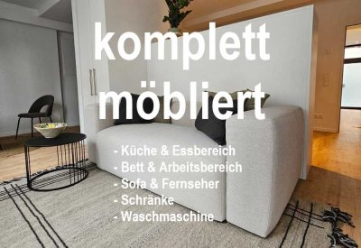 Möblierte 1-Zimmer-Erdgeschosswohnung mit Vollausstattung