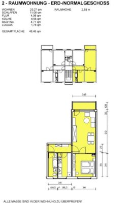 Gelegenheit: interessante 2-Zimmer-Wohnung