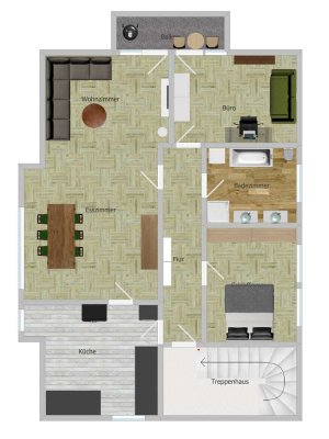 Gemütliche 3-Zimmer-Wohnung in ruhiger Lage in Vöhringen