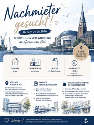 Praktische 2-Zimmer-Wohnung in Kiel