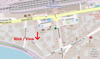 Am Bahnhof Villach zum 01.03.2026 sonnige größere 1-Zimmer-Wohnung zu vermieten