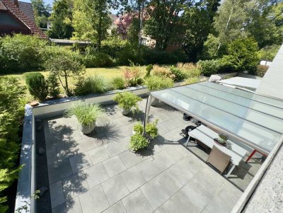 KIRCHRODE: Großzügige Maisonette, 55m²-Terrasse, Loggia, 4,5 Zimmer, 2 Küchen, 2 Bäder, 2 TG-Stellp.