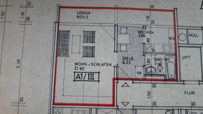 Verkaufe schöne helle 1-Zimmer-Wohnung