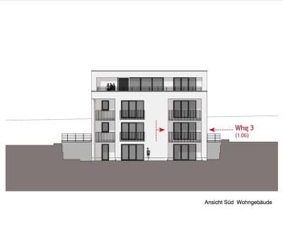 Zentral gelegene 2 Zimmer Wohnung 1. OG - Neubau