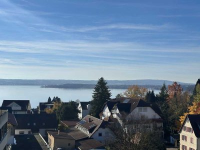 Gepflegte 2-Zi.-Penth.-Whg. mit herrlicher See- und Bergsicht, Am Weiher, in Meersburg am Bodensee!!