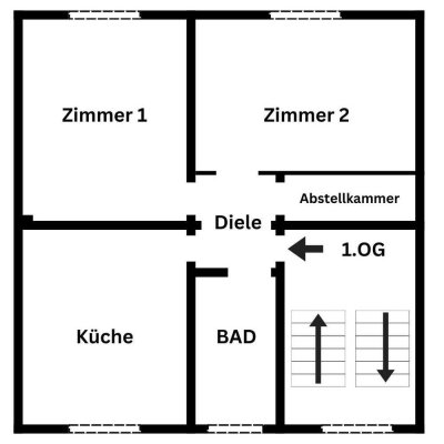 2,5 Zimmer Wohnung nähe Altmarkt in Duisburg Alt-Hamborn