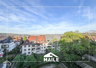 Hochwertig sanierte 3-Zimmer Maisonettewohnung mit EBK und Blick über Stuttgart