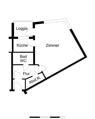 Single-Wohnung mit schöner Aussicht
