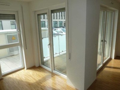 Neubau, moderne, helle 2,5-Raum-EG-Wohnung mit EBK und Loggia in urbaner Lage in Düsseldorf Bilk