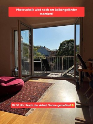 Dachgeschoßwohnung mit Terrasse: Eigene Sauna, Photovoltaik, Schwedenofen, Pelletszentralheizung und Terrasse!