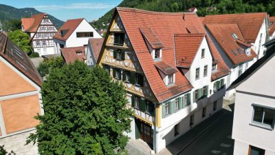 Altstadtflair mit Panoramablick - Denkmalsanierte 3,5 Zimmer Maisonettewohnung im Ortskern