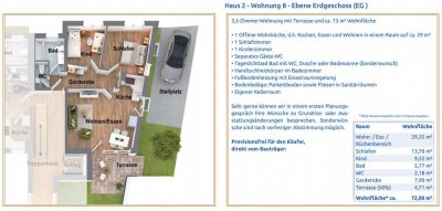 ! wow mit Gartenanteil & Stellplatz ! Beeindruckende 3,5-Zimmer-Wohnung mit Terrasse und 73 m²!