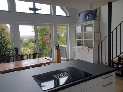 Mainlage Mainhausen-Mainflingen: 5 Zimmer ca. 121 m², Obergeschoss Maisonette mit Galerie, Balkon