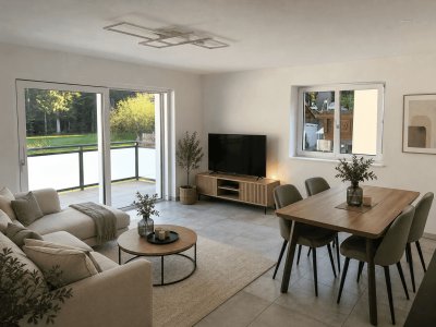 Moderne 4-Zimmer-Familienwohnung mit großem Balkon und zwei Stellplätzen – ruhige Lage am Waldrand