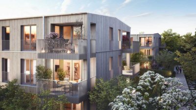 3-Zimmer-Erdgeschosswohnung im Grünen | Nachhaltiger Neubau | EH40 | CUBIO