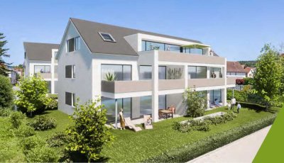 Neubau 2022: Stilvolle 3,5-Zimmer-Wohnung in Salem mit Einbauküche und großem Balkon