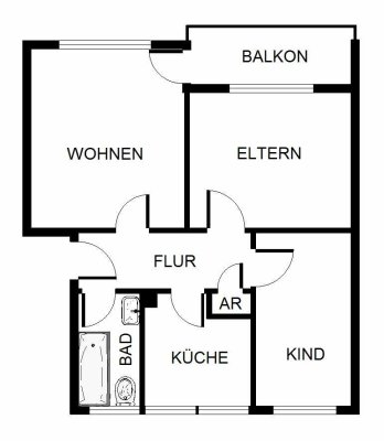 Hier findet jeder seinen Platz: 3-Zimmer-Stadtwohnung