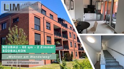 Wohlfühlen im Neubau „Wohnen am Wandelweg“ – Barrierefreie 2-Zimmer-Wohnung mit SÜDBALKON