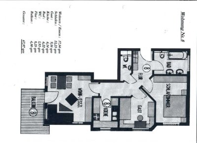 Gepflegte 3-Zimmer Wohnung mit Balkon im 2. OG in Winnenden