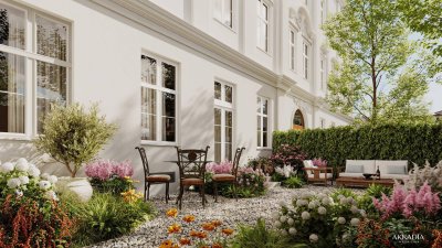 Kleinod mit Stadtgarten | Gartenwohnung im charmanten Biedermeierensemble