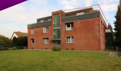 2-Zimmer Wohnung 71m² Penthouse Flair, 50m² Terrasse, EBK, an der Wandse in Alt-Rahlstedt