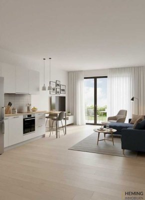HEMING-IMMOBILIEN -  Modernes Erdgeschoss-Refugium: Smarte 2-Zimmer-Wohnung mit großer Terrasse und