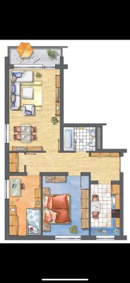 Erstbezug nach Sanierung mit Balkon: freundliche 3-Zimmer-EG-Wohnung in Germering