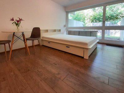 Bestlage Harlaching: sonniges möbliertes 1-Zimmer-Appartement mit TG-Stellplatz