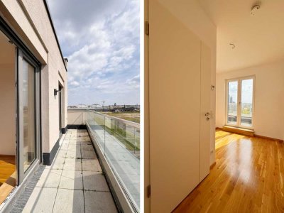 * Penthouse im SÜDEN * NEUBAU * 3 Zimmer * frei *  2x Terrasse * Fußbodenheizung *
