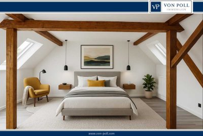 Bezugsfreie 2-Zimmer-Wohnung mit gemütlichem Dachgeschoss und Balkon