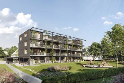 Neubau 2-Zi.-Whg. im EG mit großer Terrasse & Gartenanteil