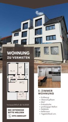 Exklusive 3-Zimmer-Wohnung in Oberschopfheim – Erstbezug ab 01.09., teilmöbliert mit EBK & Balkon