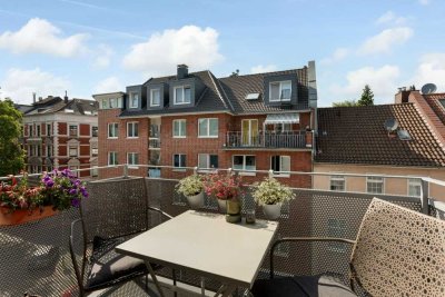 Urban Living im Herzen von Pempelfort: Möblierte 1-Zimmer-Wohnung mit Balkon & Einbauküche