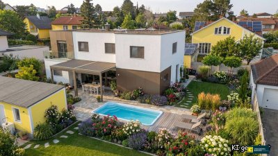 Modernes freistehendes Zweifamilienhaus I südlich von Wien I Neubau