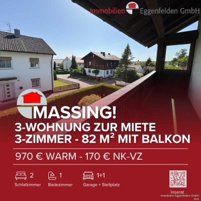Massing! 3-Zimmerwohnung in bevorzugter Siedlungslage mit Garage und Stellplatz (251010)