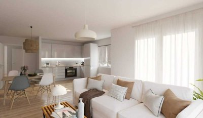 Komfortable Wohnung mit Hochterrasse und Gartenanteil