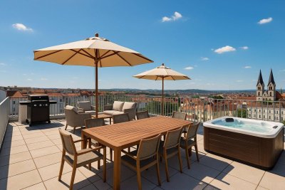 Penthouse mit 77 m² Dachterrasse, 4 Zi., Erstbezug, Klimaaktiv Gold