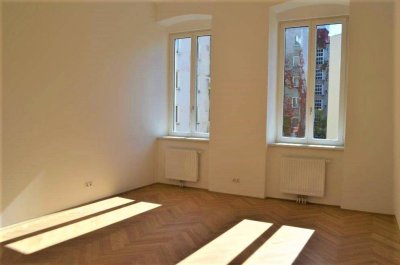 LAZARETTGASSE - NADLERGASSE, AKH-Nähe, sonnige 68 m2 Altbau, 2 Zimmer, Wohnküche, Wannenbad, Parketten, SAT/TV, 3. Liftstock