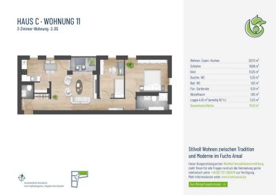 HN-Ost – Exklusive 3-Zimmer-Wohnung im Neubau (C11)!