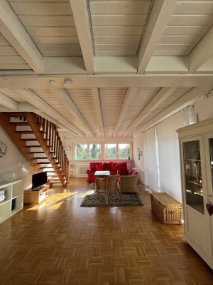 Helle, möblierte 3-Zimmer Maisonette-Wohnung mit Balkon in Freiburg-Betzenhausen