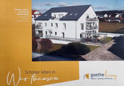 80qm 2,5 Zimmerwohnung in Neubau in Warthausen (mit Terrasse und Garten) + EBK + zwei Stellplätze
