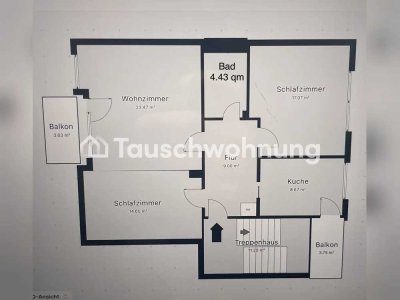 Tauschwohnung: Helle 3-Zimmer-Wohnung in Hannover, Linden-Limmer