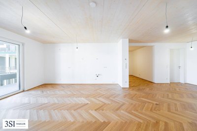 Stilvolles Wohnen am Donaukanal – großzügige 4-Zimmer-Wohnung mit Balkon, Fitness, Sauna, Co-Working Space, Gemeinschaftsterrasse