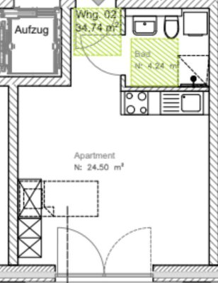 Barrierearme 1-Zimmer-EG-Wohnung in Süderbrarup