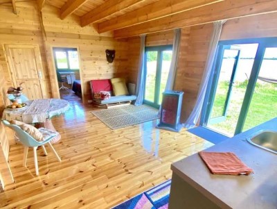 Neues Holzhaus Nähe Usedom mit Panorama-Weitblick und zusätzlichem Baupotential