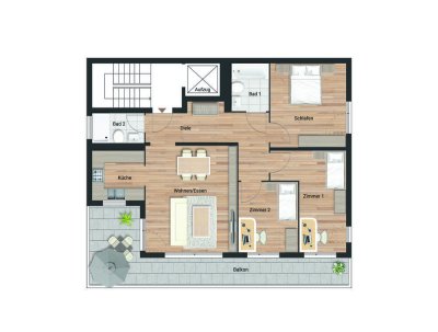 Schöne 4-Zimmerwohnung mit traumhaften Ausblick
