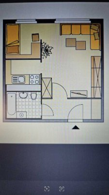 1 Raum Wohnung Gera Otto-Rothe-Str. ab Mai 2025 - teilmöbiliert und renoviert