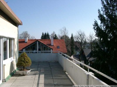 Top-sanierte, sehr sonnige 1-2-Zimmer-Dachterrassen-Wohnung: "In den Baumwipfeln"